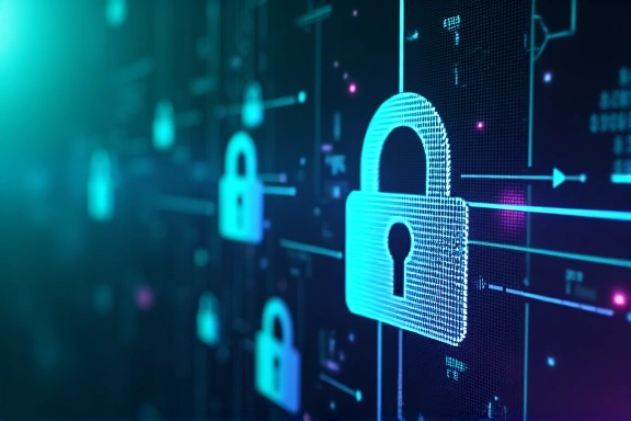 Imagen abstracta de seguridad de datos, como un candado digital o escudos